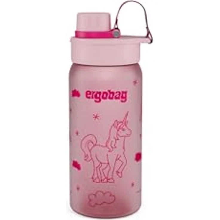 ergobag Trinkflasche, BPA-frei, 0,5 Liter, kinderleicht zu öffnen, geschmacksneutral – Bild 1