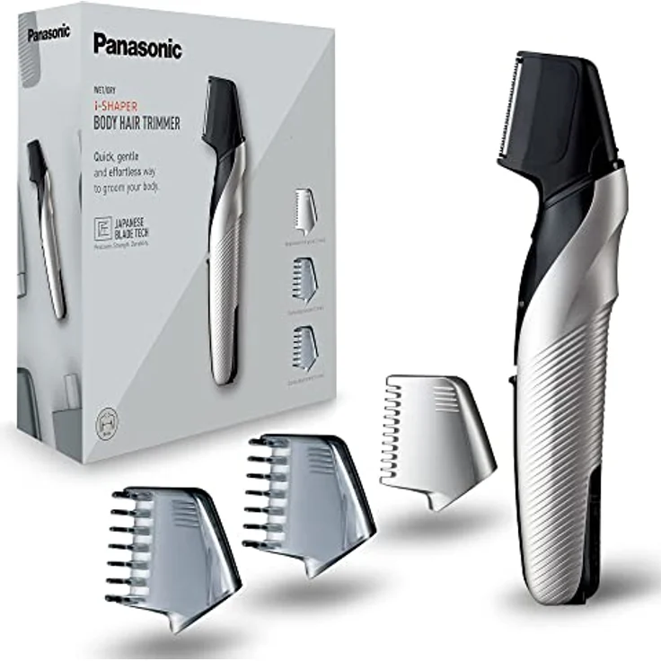 Panasonic Body-Trimmer ER-GK60 mit 3 Aufsätzen, Elektro-Rasierer für Herren, hautschonende Nass- und Trockenrasur, Haarschneider für Kopf & Körper – Bild 2