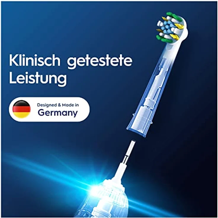 Oral-B Pro Tiefenreinigung Aufsteckbürsten für elektrische Zahnbürste, 6 Stück, tiefe Zahnreinigung mit innovativen X-förmigen Borsten, Original Oral-B Zahnbürstenaufsatz, Made in Germany – Bild 4