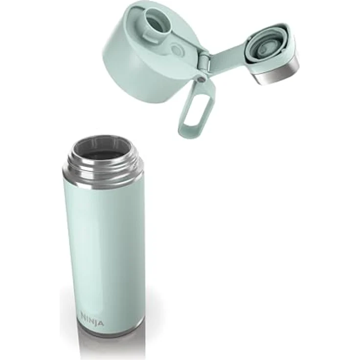 Ninja Thirsti Wasserflasche/Thermobecher to go, 700ml, auslaufsicherer Deckel, dreifach isolierter Travel Mug, Mint – Bild 2