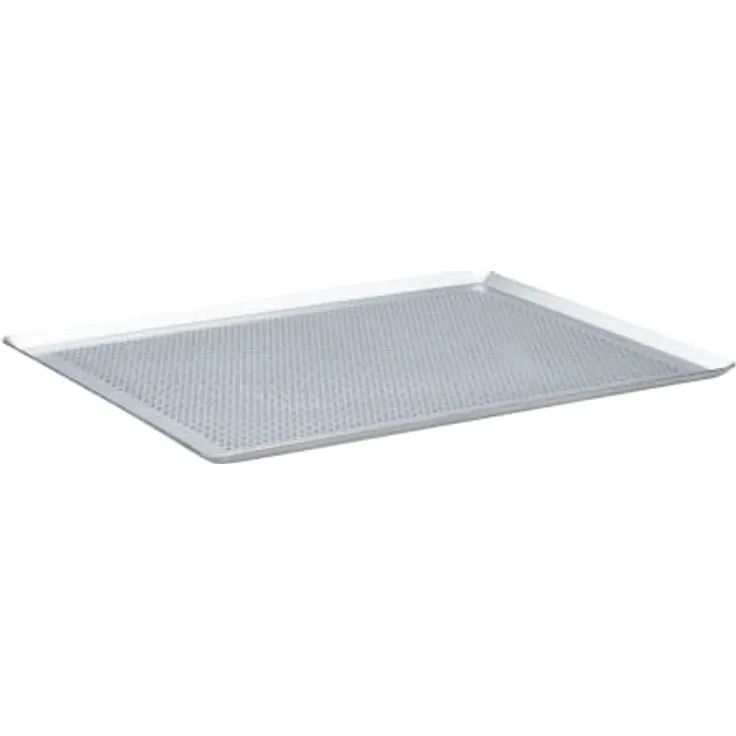 de Buyer Lochblech Edelstahl rechteckig, Backblech 39,5 x 29,5 cm, silber, perforierte Oberfläche für optimale Luftzirkulation