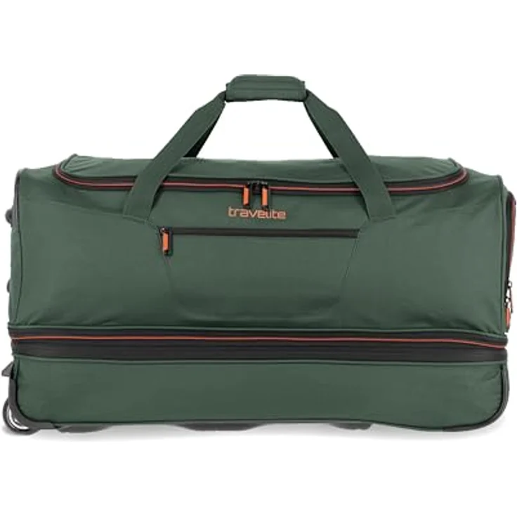 Travelite Basics Koffer, 98 l, grün, mit Volumenerweiterung und Schuhfach – Bild 1