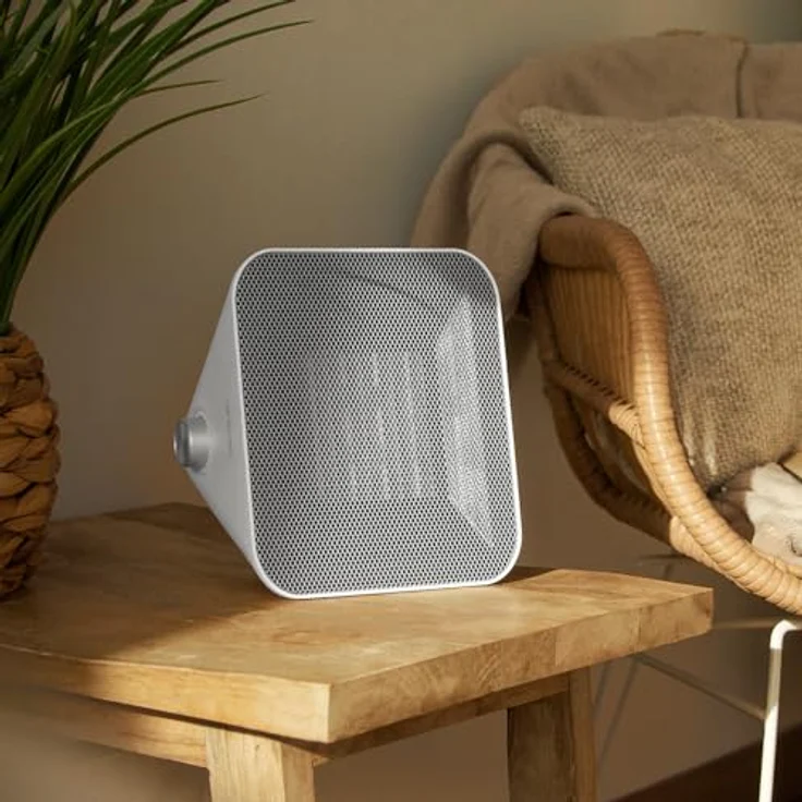 Cecotec ReadyWarm 1500 Max Ceramic, Keramik-Tischheizgerät mit 1500W, Einstellbarem Thermostat, 3 Modi, Geräuschlos, 15m² Abdeckung, Elegantes Design, Weiß, Dreifaches Sicherheitssystem – Bild 3