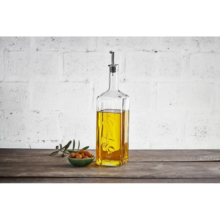 Pasabahce Ölspender Homemade 80230, 1000 ml Karaffe aus transparentem Hartglas, spülmaschinenfest und hitzebeständig