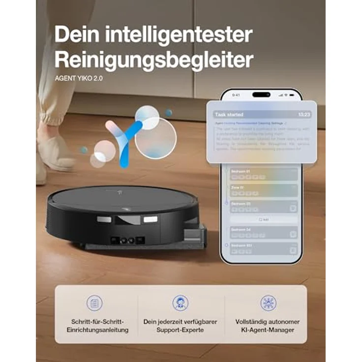 ECOVACS DEEBOT T90 PRO OMNI, Saug- und Wischroboter mit 30.000 Pa Saugleistung, automatischer Moppreinigung und PowerBoost-Technologie – Bild 9