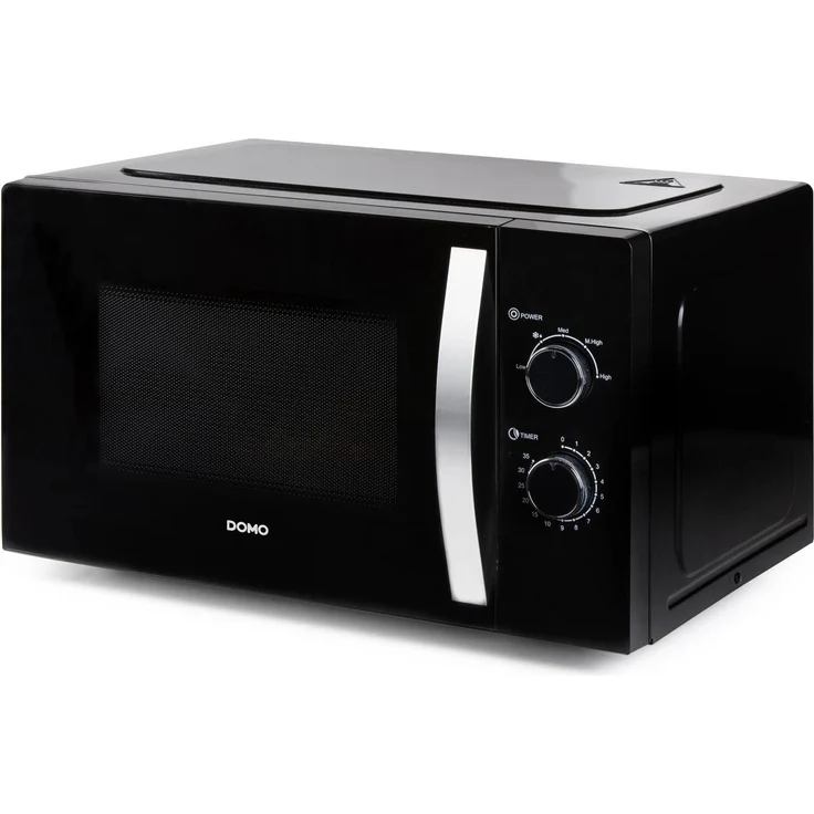 Domo DO23001, Solo-Mikrowelle mit 30 l, 900 W, 5 Leistungsstufen, Auftaufunktion, Schwarz