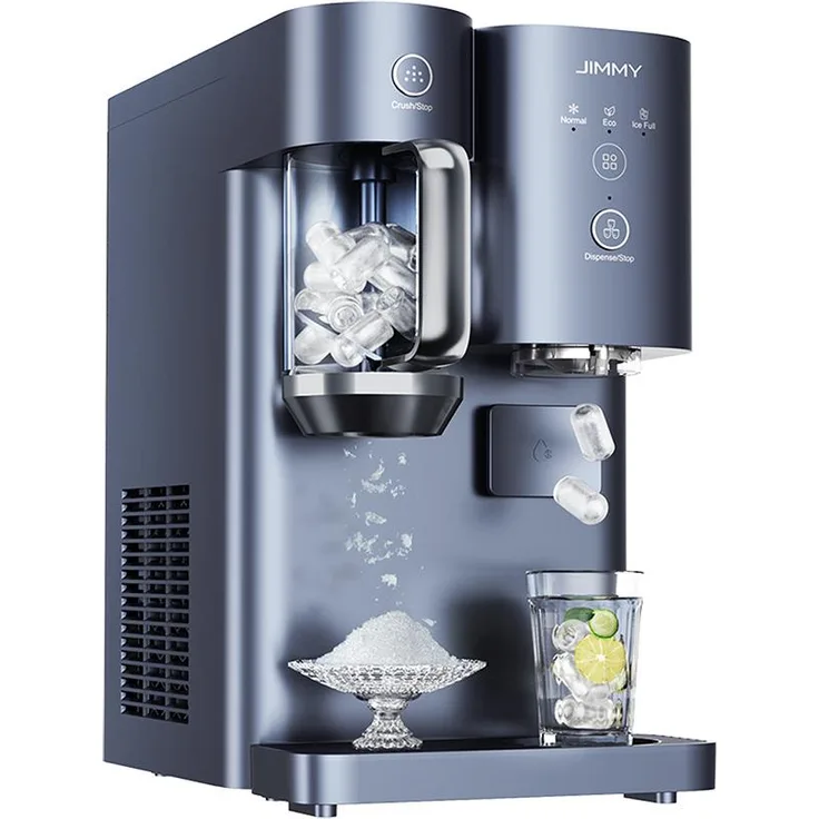 JIMMY Matrix I9, leistungsstarke Eiswürfelmaschine mit 150 W, graues Design, kompakt 210 mm x 310 mm x 364 mm, 8,4 kg