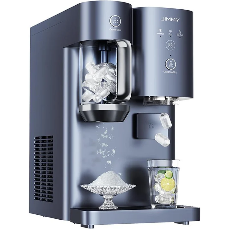 JIMMY Matrix I9, leistungsstarke Eiswürfelmaschine mit 150 W, graues Design, kompakt 210 mm x 310 mm x 364 mm, 8,4 kg