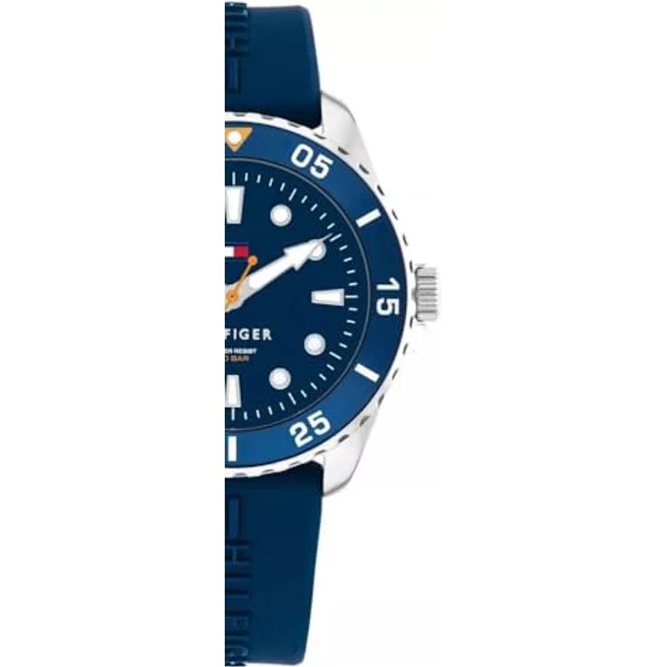 Tommy Hilfiger Quarzuhr KIDS 1720047, Armbanduhr für Mädchen und Jungen, analog, blau, silberfarben, wasserdicht bis 10 bar, Edelstahl-Gehäuse, Silikon-Armband – Bild 7