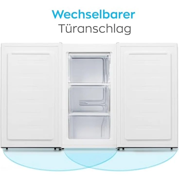 Heinrich's HGS 4090 Gefrierschrank, 61 Liter, -18°C, 3 Gefrierschubladen, 7-stufiger Temperaturregler, wechselbarer Türanschlag, weiß – Bild 6