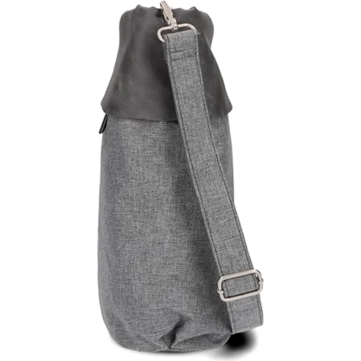 Zwei Olli Umhängetasche, 31 cm, grau, 100% Polyester, Maße 31 cm x 13 cm x 32 cm – Bild 6