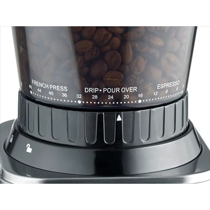 Caso Coffee Grinder Barista Chef Inox 150 W Coffee beans capacity 250 g Number of cups 12 pc(s) , Kaffeemühle, Silber – Bild 4