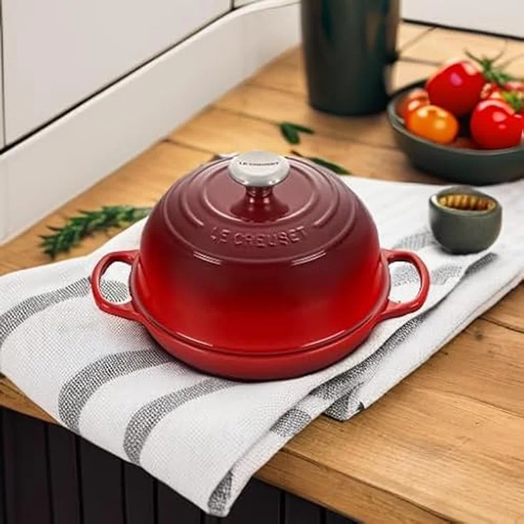 Le Creuset Signature Brot Bräter aus Gusseisen, 24cm, kirschrot – Bild 9