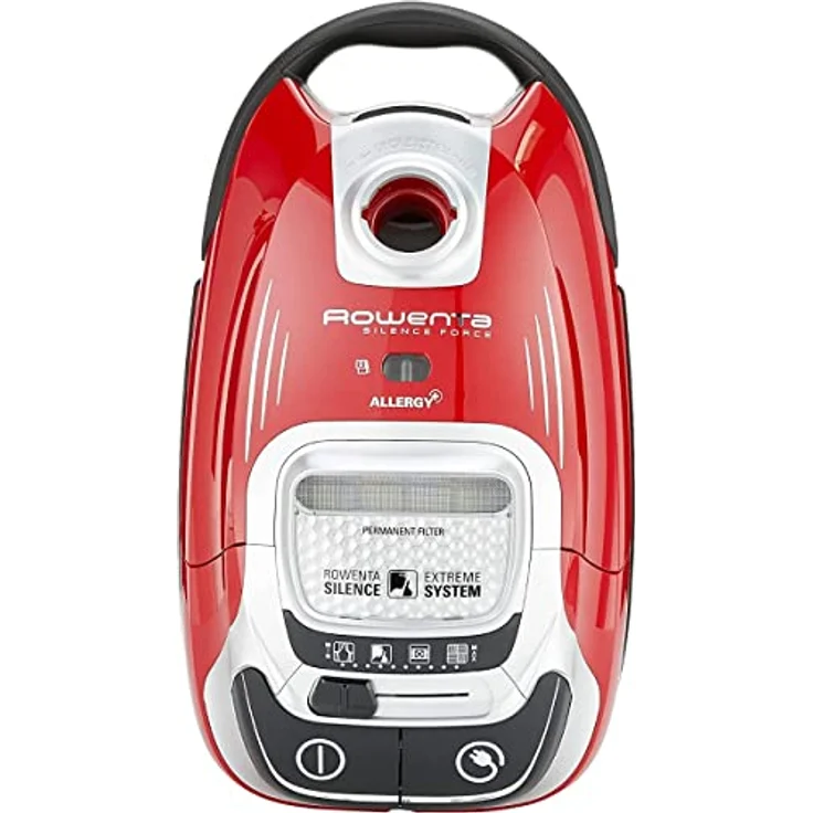 Rowenta RO7473EA Silence Force Allergy+ Bodenstaubsauger mit Beutel (große Staubbeutelkapazität: 4,5 Liter, extrem leise, hocheffiziente Bodendüse, langlebiger EffiTech-Motor) schwarz-rot – Bild 3