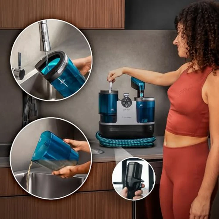 Cecotec Conga 7000 Carpet&Spot Clean Steam XXL Pro, Polsterreiniger mit 1700 W, 3-in-1-Funktion, Dampf- und Heißwasserreinigung, 15 Zubehörteile, 9 m Aktionsradius – Bild 2