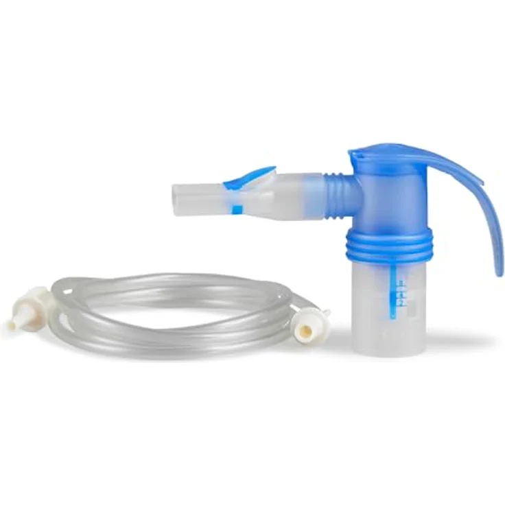 PARI LC Sprint Vernebler zur Inhalationstherapie der unteren Atemwege – Blauer Düsenaufsatz mit Ventilsystem, PIF-Control, Mundstück universell, Anschlussschlauch – PARI BOY Zubehör – Bild 1