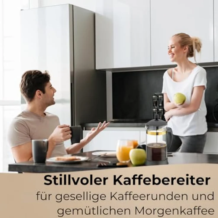 Cilio Kaffeebereiter Mariella Oro 8 Tassen, aus Borosilikatglas, hitzebeständig, auch für Tee geeignet – Bild 6