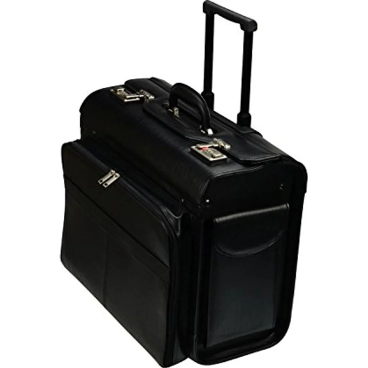 Alassio Pilotenkoffer San Remo, Teleskoptrolleysystem, Laptopfach, Schwarz – Bild 5