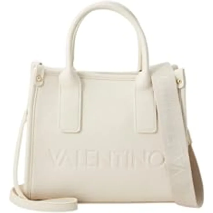 Valentino Foxy Re Shopper Tasche 26 cm, ecru, 100% Polyurethan, Maße 26 x 11 x 22 cm