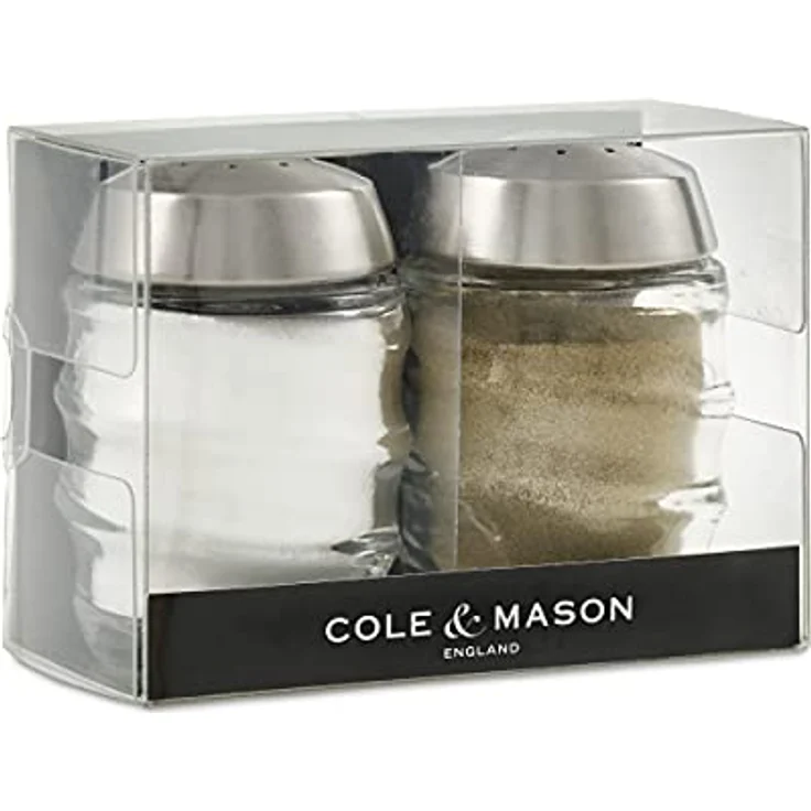 Cole & Mason Bray Gewürzstreuer Geschenkset, Glas/Edelstahl, 7,5 cm – Bild 3