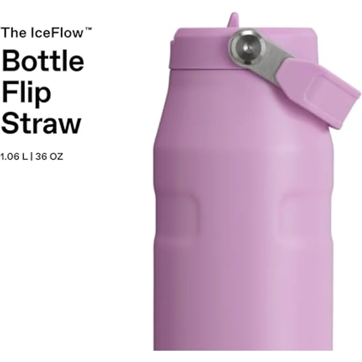 STANLEY 1913 Flip Straw Trinkflasche 1.06L, doppelwandige Vakuumisolierung, hält 4 Tage kalt, lilac – Bild 3