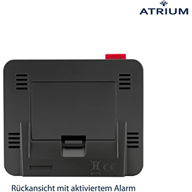 Atrium A760-7, Digitaler Funkwecker mit sensorgesteuertem Nachtlicht, Temperatur- und Datumsanzeige, schwarz – Bild 3