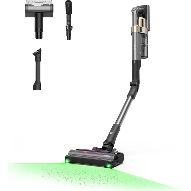 Tineco PURE ONE A90S Akku Staubsauger, 270AW Saugkraft, 3DSense Master-Bürste, 105 Min. Akkulaufzeit, für Tierhaare mit ZeroTangle-Technologie, grün
