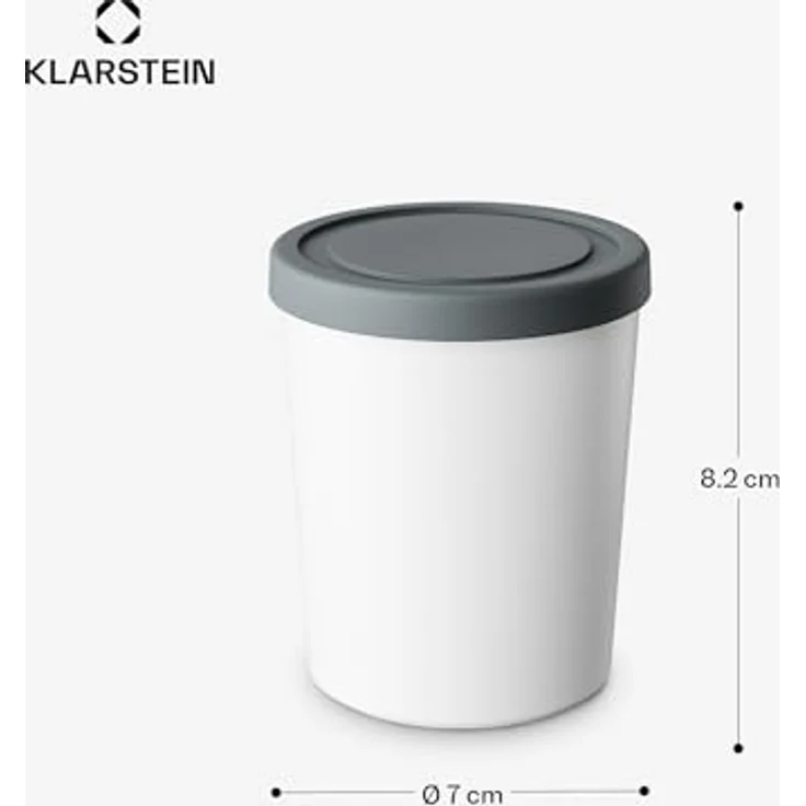 Klarstein Eisbehälter-Set, 4x 180ml Kunststoffbehälter mit Deckel, spülmaschinenfest, stapelbar, passend für Klarstein Eismaschinen – Bild 7