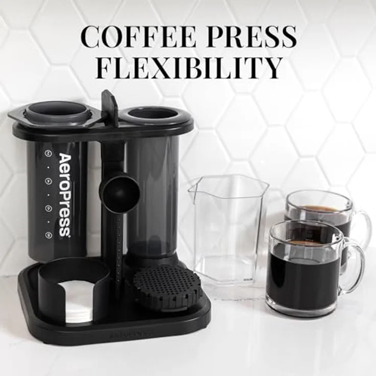 AeroPress Organizer Ständer, kompakte Aufbewahrung für Original, Clear, XL Kaffeemaschinen & Zubehör – rutschfester Stand, Schwarz – Bild 5