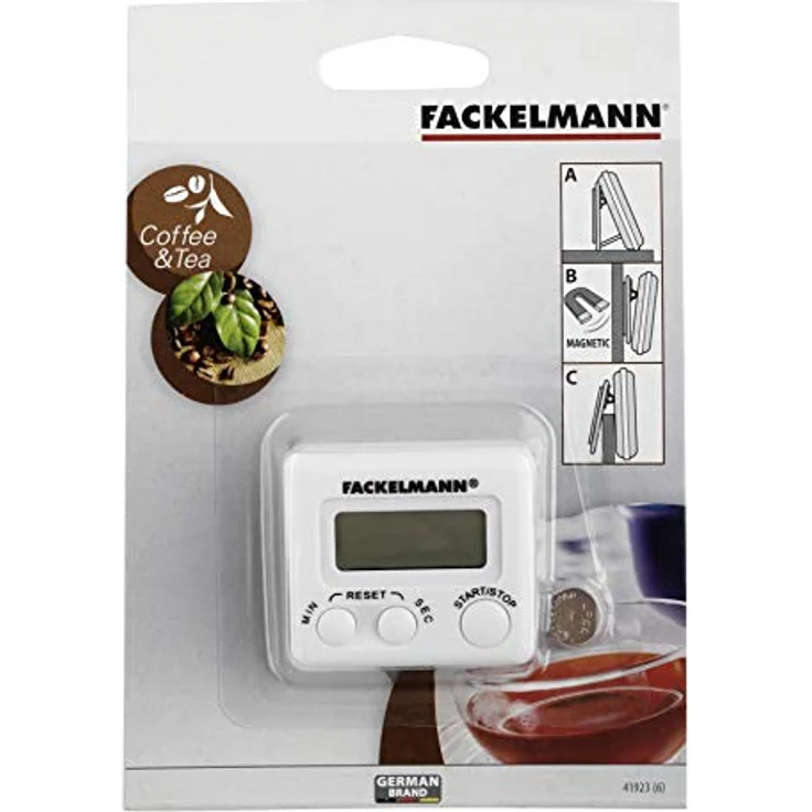 FACKELMANN Kurzzeitwecker, Digitale Küchenuhr, magnetische Eieruhr (Farbe: Weiß), Menge: 1 Stück – Bild 6