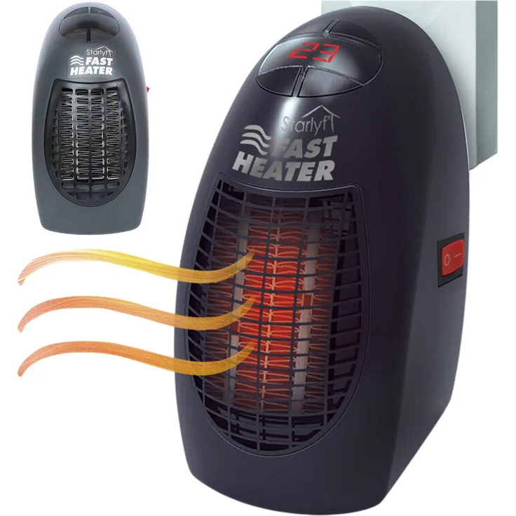 Starlyf Fast Heater, 400 W, tragbare und leistungsstarke Mini Heizung in Schwarz