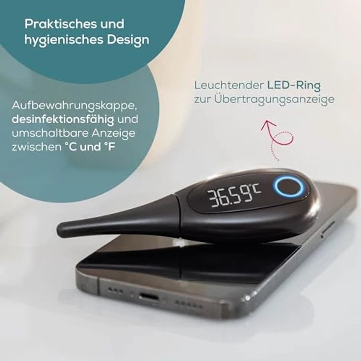 BEURER Fieberthermometer OT 30 Basalthermometer, Digitales Thermometer mit Bluetooth-Funktion, weiß – Bild 6
