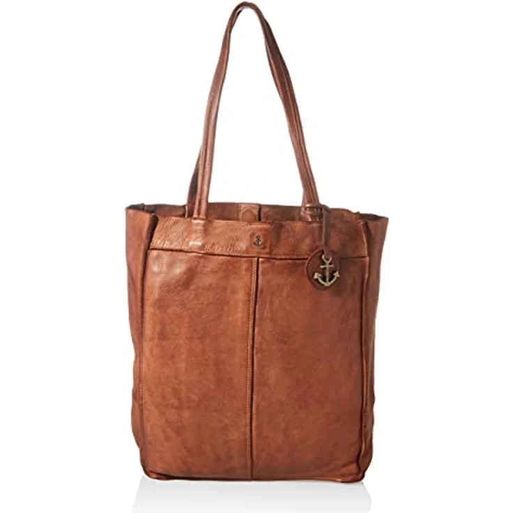 Harbour 2nd Anchor Love Elbe 1 Shopper Tasche Leder 29 cm, Braun – Bild 2