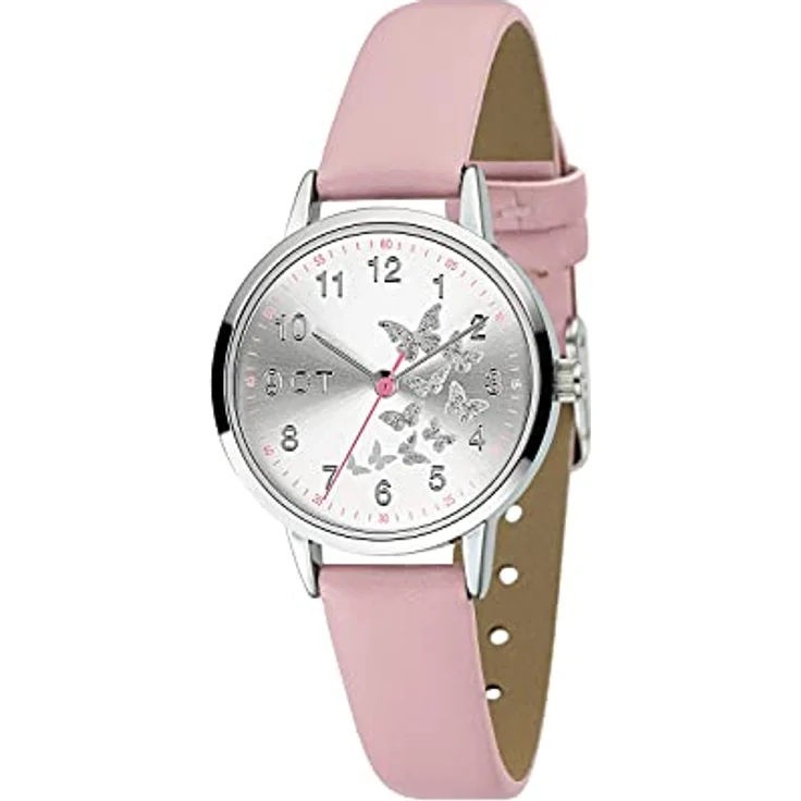 Cool Time Mädchen Kinder Armbanduhr mit glitzernden Schmetterlingen, pink – Bild 2