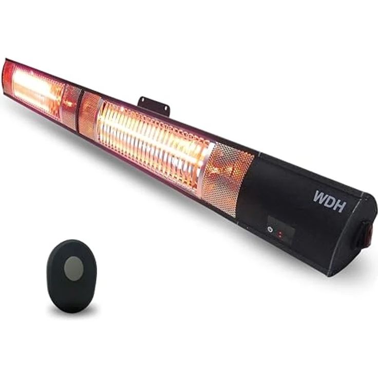 Aktobis Wand-Heizstrahler, Balkonheizer, Zeltheizer WDH-300WS (Schwarzmetallic + bis 3.000 Watt + Geringe Blendwirkung), Heizstrahler – Bild 2