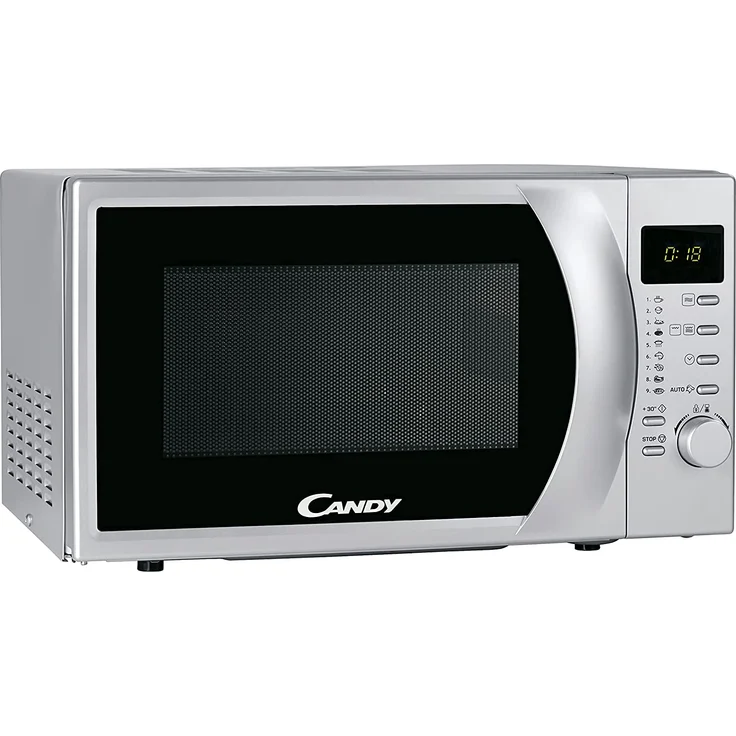 Candy CMG 2071 DS CMG2071DS Kombi-Mikrowelle mit Grill, Standgerät, 700 Watt, 6 Leistungsstufen,20 Liter Garraum, Silber – Bild 1
