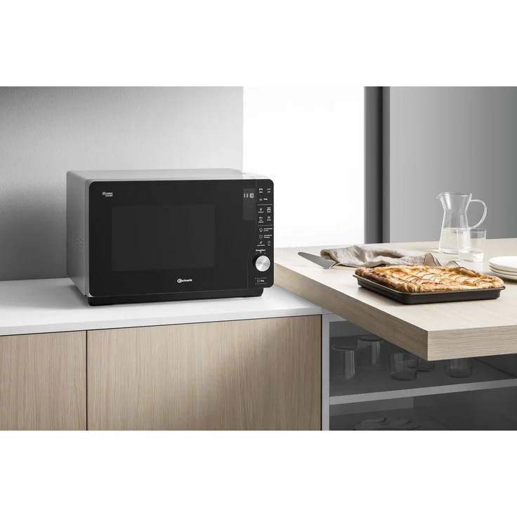 Bauknecht ExtraSpace Crisp MW 427 SL Mikrowelle mit Grill, Standgerät, ohne Drehteller, 800 Watt, 25 Liter Garraum, Grill 1000 Watt, Crisp-Funktion, Dampfgarfunktion, AutoClean, schwarz – Bild 7