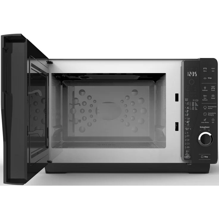 Bauknecht ExtraSpace Crisp MW 427 SL Mikrowelle mit Grill, Standgerät, ohne Drehteller, 800 Watt, 25 Liter Garraum, Grill 1000 Watt, Crisp-Funktion, Dampfgarfunktion, AutoClean, schwarz – Bild 4