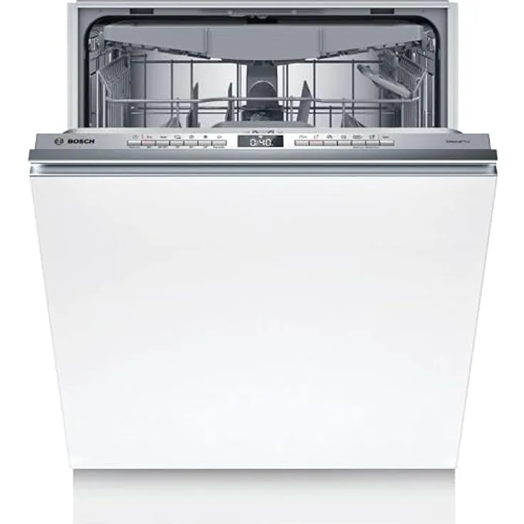 Bosch Serie 4 SMH4EVX08E, Voll integrierter Geschirrspüler, 60 cm, Edelstahl, 14 Maßgedecke, Energieeffizienzklasse B, Geräuschpegel 44 dB, Smart Home-fähig