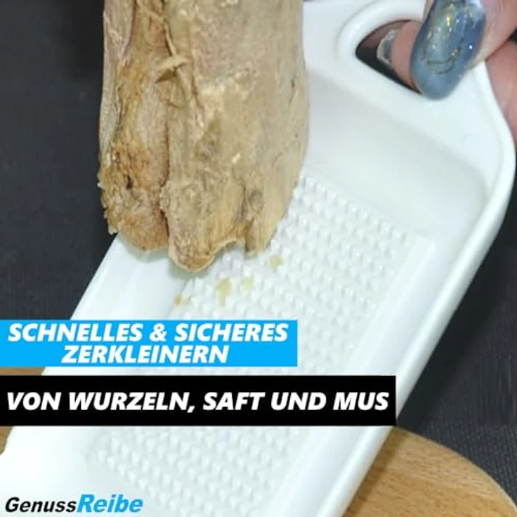MAVURA Ingwerreibe GenussReibe Keramik Reibe - Hochwertige Keramik, Vielseitig einsetzbar, elegantes Design, mühelose Reinigung, Weiß – Bild 2