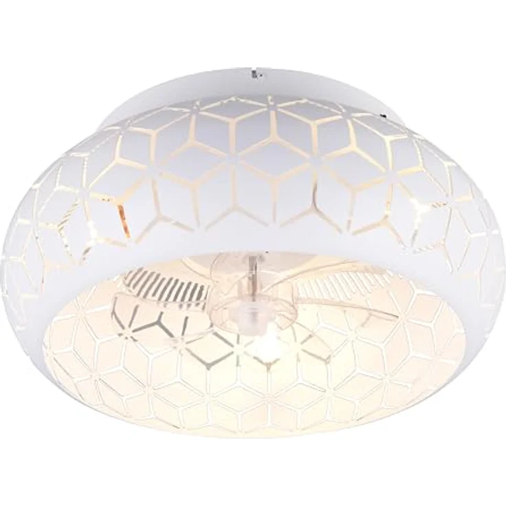 RL LIVE YOUR LIGHT Deckenventilator mit Beleuchtung Bidar R61574031, Metall Weiß matt, 3 Geschwindigkeiten, Sommer-Winterbetrieb, Fernbedienung, Timer – Bild 1