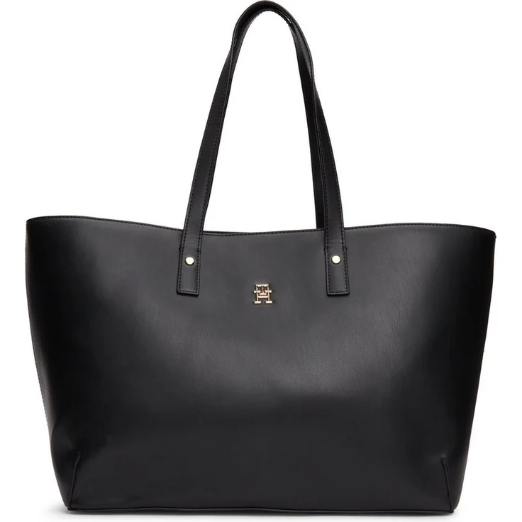 Tommy Hilfiger Shopper aus Polyurethan, Black, 35 x 27 x 15 cm – Bild 1