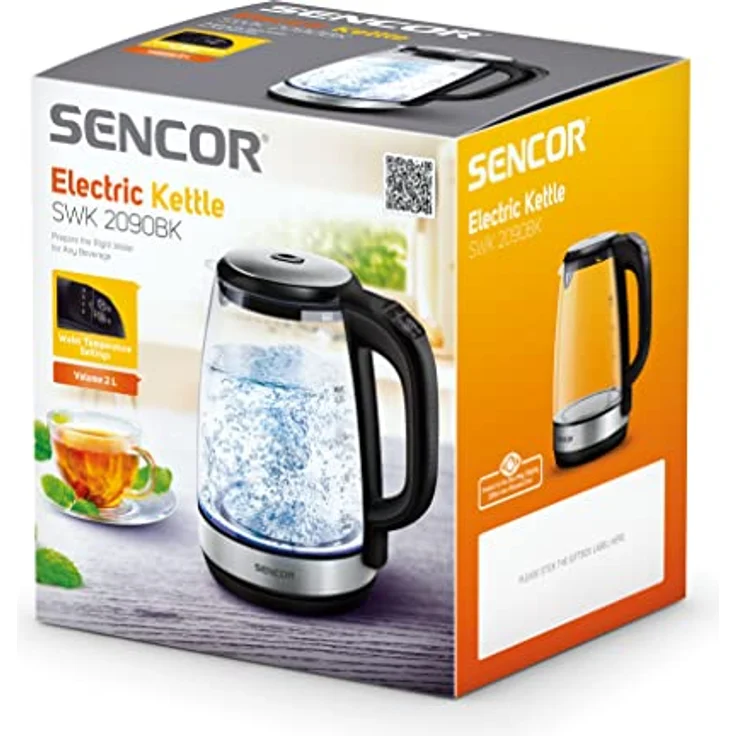 SENCOR SWK 2090BK Glas Wasserkocher mit LED-Beleuchtung (2200 Watt, Volumen 2,0 L) glass – Bild 8