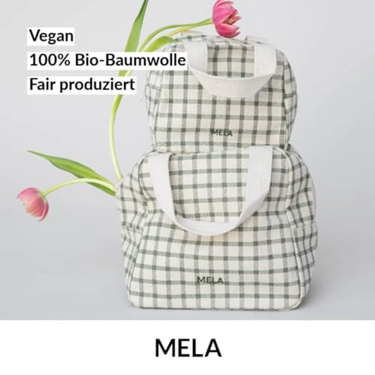 MELA Mini Bag Organizer Tasche klein Style SHAILA, Bio-Baumwoll-Canvas, drei praktische Innenfächer, kompakt und strapazierfähig – Bild 3