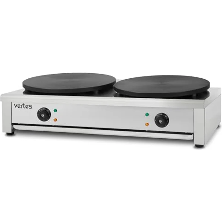 vertes Crêpesmaker FD21-CM3-02, Doppelt elektrischer Edelstahl Crêpes Maker mit 2x 40 cm Platten, 6000 W Leistung – Bild 1