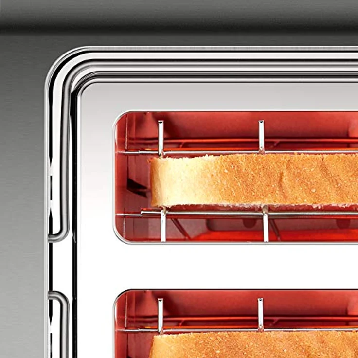 Bosch TAT5P425DE DesignLine Kompakt-Toaster, Auftau-Aufwärmfunktion, versenkbarer Brötchenaufsatz, Abschaltautomatik, 970 W, grau – Bild 4