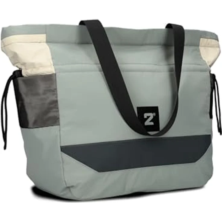 Zwei Bonny Shopper Tasche, Schultertasche aus 100% Polyester, 49 cm x 19 cm x 32 cm, eucalyptus – Bild 1