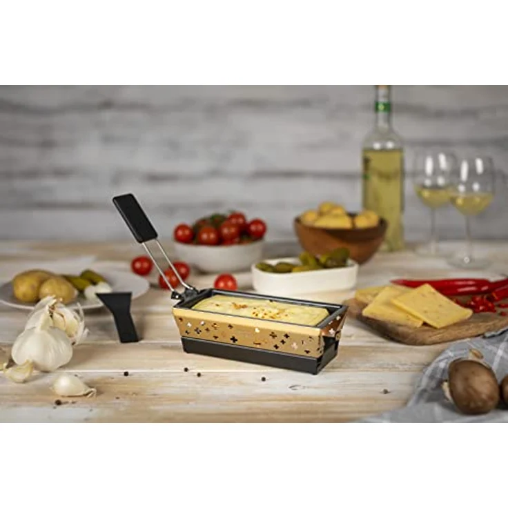 Kuhn Rikon 32169 Candle Light Mini Schweizerkreuz Raclette Set, gold – Bild 3