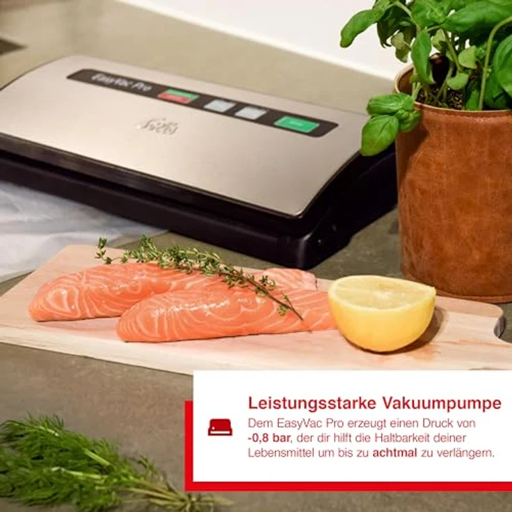 Solis Vakuumiergerät, Für trockene, feuchte und empfindliche Lebensmittel, Metal, EasyVac Pro – Bild 4