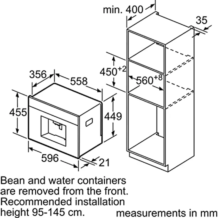 Neff C17KS61H0 Einbau-Kaffeevollautomat, SensoFlowSystem, Benutzerprofile für 8 Personen, 1000 Watt, mit Milchsystem – Bild 3